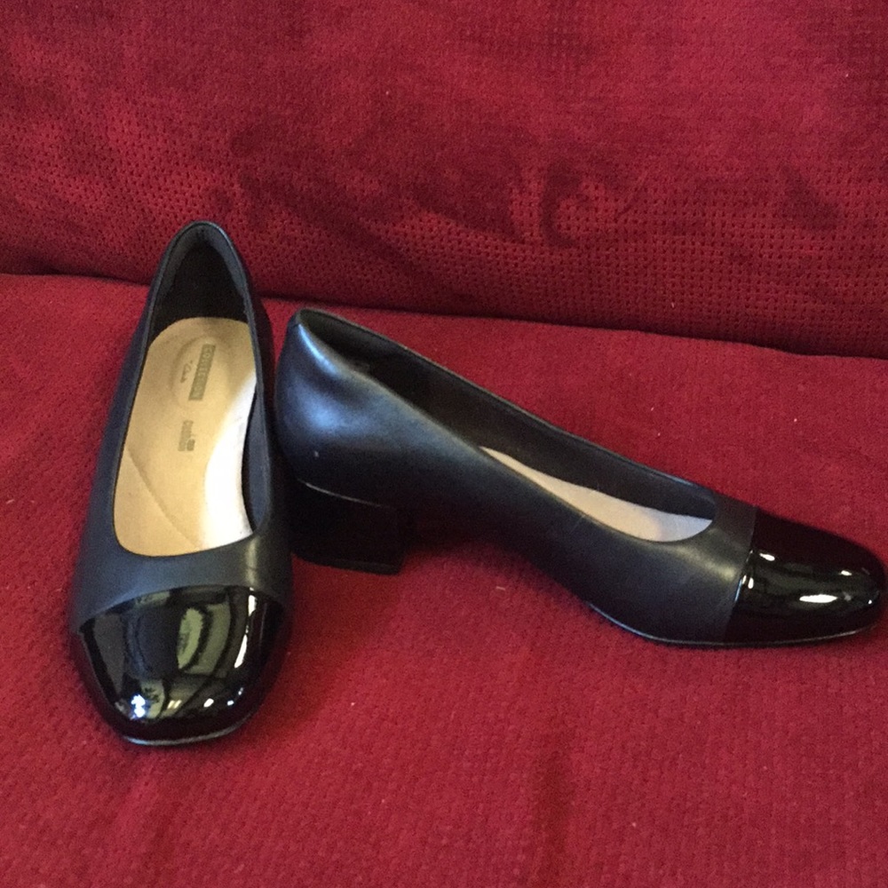 Clarks BLACK Patton  and  leather shoes..